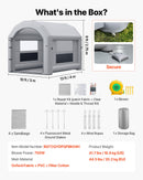 VEVOR Cabine de Peinture Gonflable 4x3x2,75 m avec Souffleur de 750 W Gris, Tente de Pulvérisation Portable avec Grand Filtre en Coton, Toit Arqué, Idéale pour Vélos, Motos et Petits Meubles - image 8