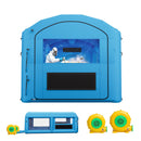 VEVOR Cabine de Peinture Gonflable 6x3x2,5 m Souffleur de 550W+750 W Bleu, Tente de Pulvérisation Portable à Toit Arqué avec Grand Filtre en Coton, pour VTT, Motos et Meubles de Taille Moyenne