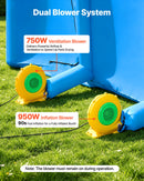 VEVOR Cabine de Peinture Gonflable 8,5x4,5x3 m Souffleurs de 750W+950W Bleu, Tente de Pulvérisation Portable avec Filtre en Coton, Toit Arqué, pour Pickup de Taille Pleine et Petit Bateau à Moteur - image 6