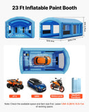 VEVOR Cabine de Peinture Gonflable 7x4x2,75 m Souffleur de 550W+750 W Bleu, Tente de Pulvérisation Portable à Toit Arqué, Filtre en Coton et Espace Vestiaire, pour VTT, Moto et Meubles Taille Moyenne - image 3
