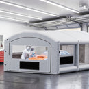 VEVOR Cabine de Peinture Gonflable 8x4,5x3 m Souffleurs de 750W+950W Gris, Tente de Pulvérisation Portable avec Filtre en Coton et Espace Vestiaire, Toit Arqué, pour Pickup Moyen, Grands Meubles - image 9