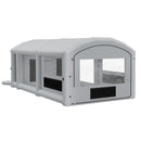 VEVOR Cabine de Peinture Gonflable 9x4,8x3,6 m Souffleurs de 750W+950W Gris, Tente de Pulvérisation Portable avec Filtre en Coton et Espace Vestiaire, Toit Arqué, pour Pickup et Petit Bateau à Moteur - image 12