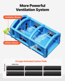 VEVOR Cabine de Peinture Gonflable 10x6x4 m Souffleurs de 950W+1100W Bleu, Tente de Pulvérisation Portable avec Filtre en Coton et Espace Vestiaire, Toit Arqué, pour Pickup et Petit Bateau à Moteur - image 4