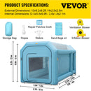 VEVOR Cabine Peinture Voiture 4x2,5x2,5m, Tente Pulvérisation Gonflable Garage Tissu Oxford 210D PVC Souffleur Gonflage 680W Souffleur Ventilation 330W Tente Tunnel pour Camping Mécaniciens Automobile - image 8