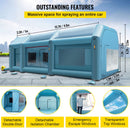 VEVOR Cabine Peinture Gonflable 6x3x2,5 m Tente Tunnel Pulvérisation Garage Tissu Oxford 210D PVC Souffleur Gonflage 680W Souffleur Ventilation 330W Tente pour Mécaniciens Automobile - image 5