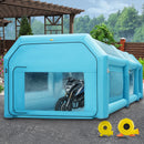 VEVOR Cabine Peinture Gonflable 6x3x2,5 m Tente Tunnel Pulvérisation Garage Tissu Oxford 210D PVC Souffleur Gonflage 680W Souffleur Ventilation 330W Tente pour Mécaniciens Automobile - image 9