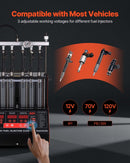 VEVOR Nettoyeur et Testeur d’Injecteurs Essence avec 9 Modes de Test, Banc de Test et de Nettoyage d'Injecteurs par Ultrasons à 6 Cylindres, pour Voiture Atelier, Compatible avec EFI/FSI/GDI - image 4