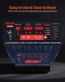 VEVOR Nettoyeur et Testeur d’Injecteurs Essence avec 9 Modes de Test, Banc de Test et de Nettoyage d'Injecteurs par Ultrasons à 6 Cylindres, pour Voiture Atelier, Compatible avec EFI/FSI/GDI - image 7