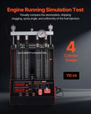 VEVOR Nettoyeur et Testeur d’Injecteurs Essence avec 9 Modes de Test, Banc de Test et de Nettoyage d'Injecteurs par Ultrasons à 4 Cylindres, pour Voiture Atelier, 28 kHz, avec Vanne de Purge - image 5