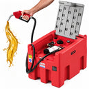 VEVOR Réservoir Diesel Essence Portable 440 L Cuve de Ravitaillement 37,8 L/min Pompe de Transfert 12 V, Tuyau 4 m, Pistolet de Ravitaillement Auto, Réservoir pour Transfert Transport Carburant, Rouge