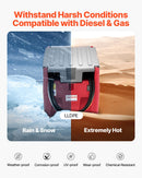 VEVOR Réservoir Diesel Essence Portable 440 L Cuve de Ravitaillement 37,8 L/min Pompe de Transfert 12 V, Tuyau 4 m, Pistolet de Ravitaillement Auto, Réservoir pour Transfert Transport Carburant, Rouge - image 3