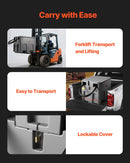 VEVOR Réservoir Diesel Portable 220 L Cuve de Ravitaillement 40 L/min avec Pompe de Transfert Électrique 12 V Tuyau en Caoutchouc 4 m Réservoir de Transfert Diesel pour Transport de Carburant, Gris - image 7