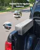 VEVOR Coffre à outils pour benne de camion, 1219x340x330 mm, boîte à outils pour camion robuste en aluminium avec sculptures, coffre de rangement avec serrure et clé, pour pick-up, remorque, argent - image 7
