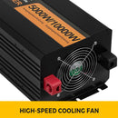 VEVOR Onduleur à onde sinusoïdale pure, 5000 W 10000 W, convertisseur de tension DC 24 V à 230 V AC écran LCD USB ventilateur de refroidissement à grande vitesse en aluminium avec télécommande filaire - image 5