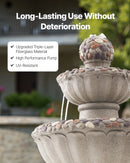 VEVOR Fontaine Extérieure de Jardin, Hauteur 93 cm, Cascade Moderne à 2 Niveaux, Fontaine en Fibre de Verre et Résine, avec Pompe à Eau, pour Jardins, Terrasses, Arrière-cour, Décoration d'Intérieur - image 6