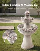 VEVOR Fontaine Extérieure de Jardin, Hauteur 93 cm, Cascade Moderne à 2 Niveaux, Fontaine en Fibre de Verre et Résine, avec Pompe à Eau, pour Jardins, Terrasses, Arrière-cour, Décoration d'Intérieur - image 7