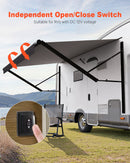 VEVOR Auvent de Voiture Camping-car Caravane Latéral 459 cm, Pare-soleil Imperméable et Rétractable, en PVC avec Cadre en Alliage d'Aluminium, Réglage Électrique, Voyage, Camping, Noir Dégradé - image 3