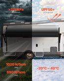 VEVOR Auvent de Voiture Camping-car Caravane Latéral 459 cm, Pare-soleil Imperméable et Rétractable, en PVC avec Cadre en Alliage d'Aluminium, Réglage Électrique, Voyage, Camping, Noir Dégradé - image 4