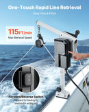 VEVOR Treuil de Pêche Bateau Électrique, 12 V CC 1200 W, Capacité de Levage 90 kg, Vitesse de Ligne 35 m/min, Rotation 360°, Résistant à la Corrosion, pour Levage de Piège à Crabes, Crevettes, Homards - image 3