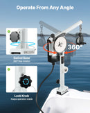 VEVOR Treuil de Pêche Bateau Électrique, 12 V CC 1200 W, Capacité de Levage 90 kg, Vitesse de Ligne 35 m/min, Rotation 360°, Résistant à la Corrosion, pour Levage de Piège à Crabes, Crevettes, Homards - image 5