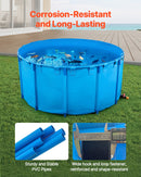 VEVOR Bassin à Poissons Hors Sol, Capacité 4550 L, Étang à Poissons en Toile PVC, avec Cadre Stable en Plastique et Vanne de Vidange, pour Aquaculture, Élevage de Poissons Rouges, Carpes, Koïs, Bleu - image 5
