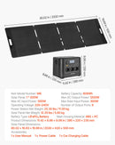 VEVOR Station Électrique Portable 1200 W Générateur Solaire Portable Panneau Solaire 200 W Batterie Secours LiFePO4 806 Wh pour Urgence Domestique, Camping, Voyage Camping-car, avec 9 Ports de Sortie - image 8