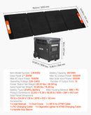 VEVOR Station Électrique Portable 3000 W Générateur Solaire Portable 2 Panneaux Solaires 200 W Batterie Secours LiFePO4 3072 Wh pour Urgence Domestique, Camping, Voyage Camping-car, 13 Ports de Sortie - image 8