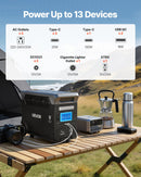 VEVOR Station Électrique Portable 3000 W Générateur Solaire Portable 3072 Wh Batterie Secours LiFePO4 pour Urgence Domestique, Camping, Voyage Camping-car, 13 Ports Sortie, Panneau Solaire Non Inclus - image 4