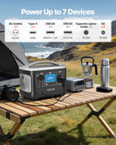 VEVOR Station Électrique Portable 600 W Générateur Solaire Portable 493 Wh Batterie Secours LiFePO4 pour Urgence Domestique, Camping, Voyage Camping-car, 7 Ports de Sortie, Panneau Solaire Non Inclus - image 4