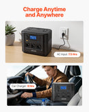 VEVOR Station Électrique Portable 1200 W Générateur Solaire Portable 806 Wh Batterie Secours LiFePO4 pour Urgence Domestique, Camping, Voyage Camping-car, 9 Ports de Sortie, Panneau Solaire Non Inclus - image 7