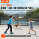 VEVOR Clôture de Piscine, Barrière de Piscine Creusée 1,21x32,91 m Clôture Amovible de Sécurité Pliable Tige en Aluminium Tissu Maille PVC Teslin 340 g/m² pour Protection Enfants Animaux Domestiques - image 3