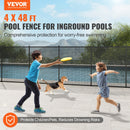 VEVOR Clôture de Piscine, Barrière de Piscine Creusée 1,21x14,63 m Clôture Amovible de Sécurité Pliable Tige en Aluminium Tissu Maille PVC Teslin 340 g/m² pour Protection Enfants Animaux Domestiques - image 3
