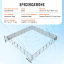 VEVOR Clôture de Piscine, Barrière de Piscine Creusée 1,21x29,26 m Clôture Amovible de Sécurité Pliable Tige en Aluminium Tissu Maille PVC Teslin 340 g/m² pour Protection Enfants Animaux Domestiques - image 8
