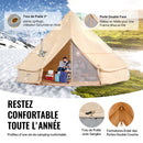 VEVOR Tente Cloche en Toile 4 m Tente de Yourte 4 Saisons Tente de Camping Familial avec Trou de Poêle à Bois, Sacs de Rangement pour Glamping Jusqu'à 6 Personnes, Groupes en Plein Air, Fête, Chasse - image 4
