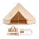 VEVOR Tente Cloche en Toile 5 m Tente de Yourte 4 Saisons Tente de Camping Familial avec Trou de Poêle à Bois, Sacs de Rangement pour Glamping Jusqu'à 8 Personnes, Groupes en Plein Air, Fête, Chasse - image 2