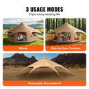 VEVOR Tente Cloche en Toile 5 m Tente de Cirque 4 Saisons Tente de Camping Familial avec Trou de Poêle à Bois et Sacs de Rangement pour Glamping Jusqu'à 8 Personnes, Groupes en Plein Air, Fête, Chasse - image 4