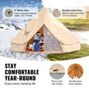 VEVOR Tente Cloche en Toile 6 m Tente de Yourte 4 Saisons Tente de Camping Familial avec Trou de Poêle à Bois, Sacs de Rangement pour Glamping Jusqu'à 10 Personnes, Groupes en Plein Air, Fête, Chasse - image 4