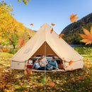 VEVOR Tente Cloche Toile 7 m Jusqu'à 12 Personnes Tente de Yourte 4 Saisons pour Camping Familial, Groupes en Plein Air, Fête, Chasse, avec Trou de Poêle à Bois, Fenêtres en Maille, Sacs de Rangement - image 9