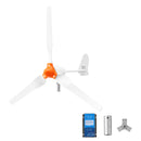 VEVOR Éolienne 24 V 1200 W Kit Générateur Éolien Contrôleur Éolien-solaire, pour Camping-car, Bateau, Maison, Ferme, Synchrone Triphasé AC à Aimants Permanents Stable, avec 3 Pales, Mât Non Inclus