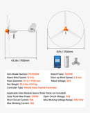 VEVOR Éolienne 24 V 1200 W Kit Générateur Éolien Contrôleur Éolien-solaire, pour Camping-car, Bateau, Maison, Ferme, Synchrone Triphasé AC à Aimants Permanents Stable, avec 3 Pales, Mât Non Inclus - image 8