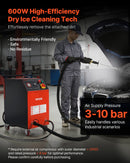 VEVOR Machine de Projection de Glace Sèche, Capacité 7,5 kg, Machine de Nettoyage Cryogénique 4 Buses, Pression Quantité Réglables, Nettoyeur Jet Mobile pour Auto, Navire, Aviation, Produits Chimiques - image 3