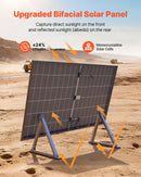 VEVOR Panneau Solaire Monocristallin 400 W x 2 Panneau Photovoltaïque Bifacial pour Hors Réseau Toit Plat Voiture Bateau Camping-car, Haut Rendement 24 %, IP65, avec Sortie MC4, Cadre en Aluminium - image 3