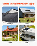 VEVOR Panneau Solaire Monocristallin 400 W x 2 Panneau Photovoltaïque Bifacial pour Hors Réseau Toit Plat Voiture Bateau Camping-car, Haut Rendement 24 %, IP65, avec Sortie MC4, Cadre en Aluminium - image 7