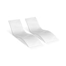 VEVOR Bain de soleil, lot de 2, chaise longue pour profondeurs d'eau jusqu'à 12,7 cm, transat fixées dans les piscines et flottantes sur l'eau, pour bronzage au bord de la piscine et sur la terrasse - image 2