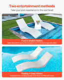 VEVOR Bain de soleil, lot de 2, chaise longue pour profondeurs d'eau jusqu'à 12,7 cm, transat fixées dans les piscines et flottantes sur l'eau, pour bronzage au bord de la piscine et sur la terrasse - image 6