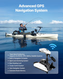 VEVOR Moteur de Bateau de Pêche à la Traîne, Poussée 25 kg,​ Moteur Hors-bord Électrique 12 V avec GPS, Tige 915 mm, 10 Vitesses, Télécommande, Indicateur de Batterie LCD, pour Kayak, Eau Douce Salée - image 4