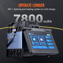 VEVOR Soudeuse fibre optique 6 moteurs, épisseuse fusion fibre optique à alignement de noyau, épissage 6s, chauffage 13s, écran tactile 5", support de fibre 3 en 1, batterie 7800mAh pour SM MM DS NZDS - image 4