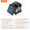 VEVOR Soudeuse fibre optique 6 moteurs, épisseuse fusion fibre optique à alignement de noyau, épissage 6s, chauffage 13s, écran tactile 5", support de fibre 3 en 1, batterie 7800mAh pour SM MM DS NZDS - image 8