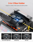 VEVOR Soudeuse Fibre Optique 6 Moteurs Épisseuse Fusion Fibre Optique Alignement Noyau Gaine, Épissage 6 s, Chauffage 13 s, Écran LCD, Support de Fibres 3 en 1, Batterie 7800 mAh pour SM MM DS NZDS - image 6