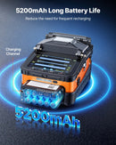 VEVOR Soudeuse Fibre Optique 6 Moteurs Épisseuse Fusion avec Épissage 8 s compatible SM MM DS NZDS, Alignement Cœur, Chauffage 18 s, 5200 mAh, Écran LCD 5 pouces, Porte-fibre 3-en-1, APP Bluetooth - image 7